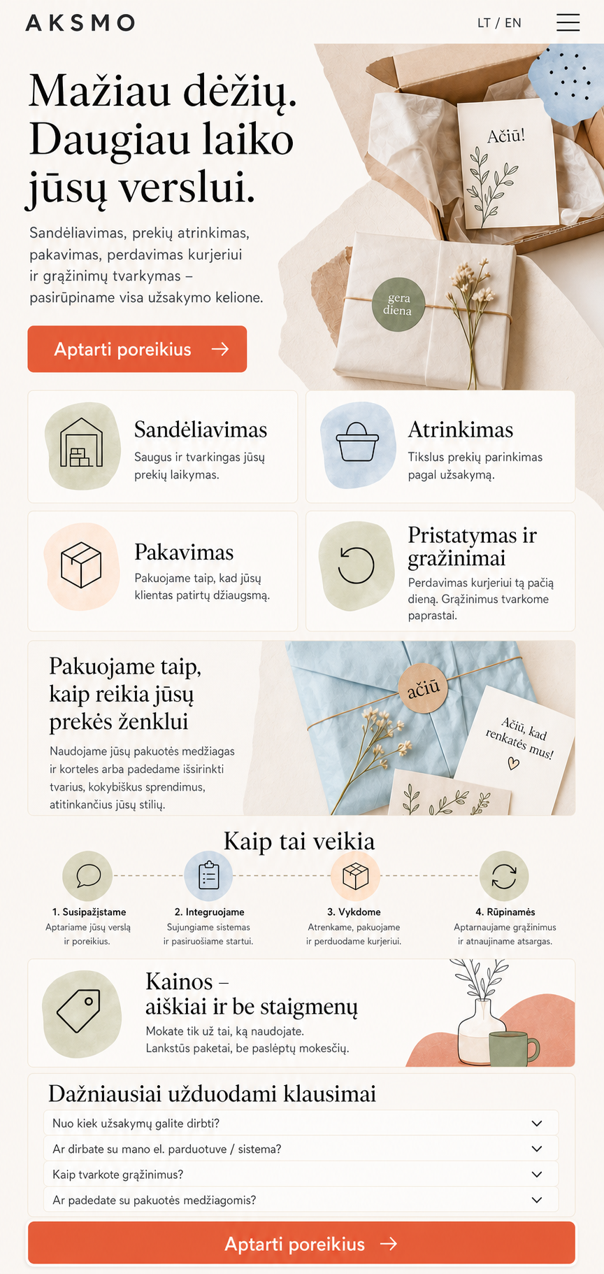 Individualus aptarnavimas prekės ženklams – mobile maketas